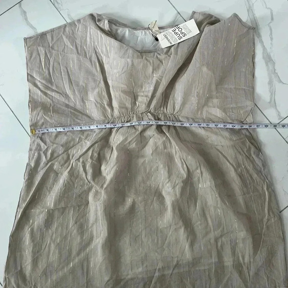 NWT Chinese brand/ Boho/ Beach Tunic/ Cotton &  Tencel/ Gold accents/ Size US L - Picture 15 of 16